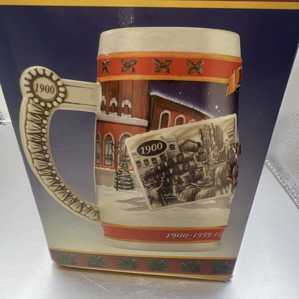 1999 Budweiser 20th Anniversary Holiday Beer Stein Mug - w/COA - - Picture 3 of 10